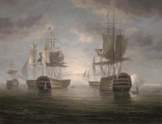 James Hardy - A Flagship Announcing Her Arrival At The Anchorage