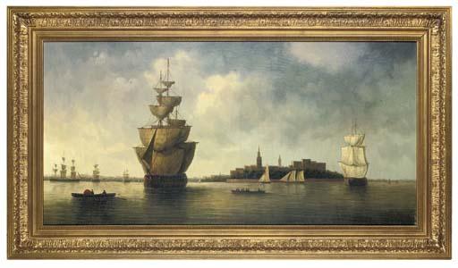 James Hardy - Anchored ships on tranquil waters