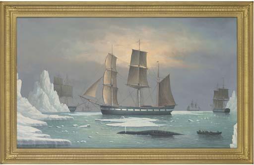 James Hardy - Ships whaling in the Arctic