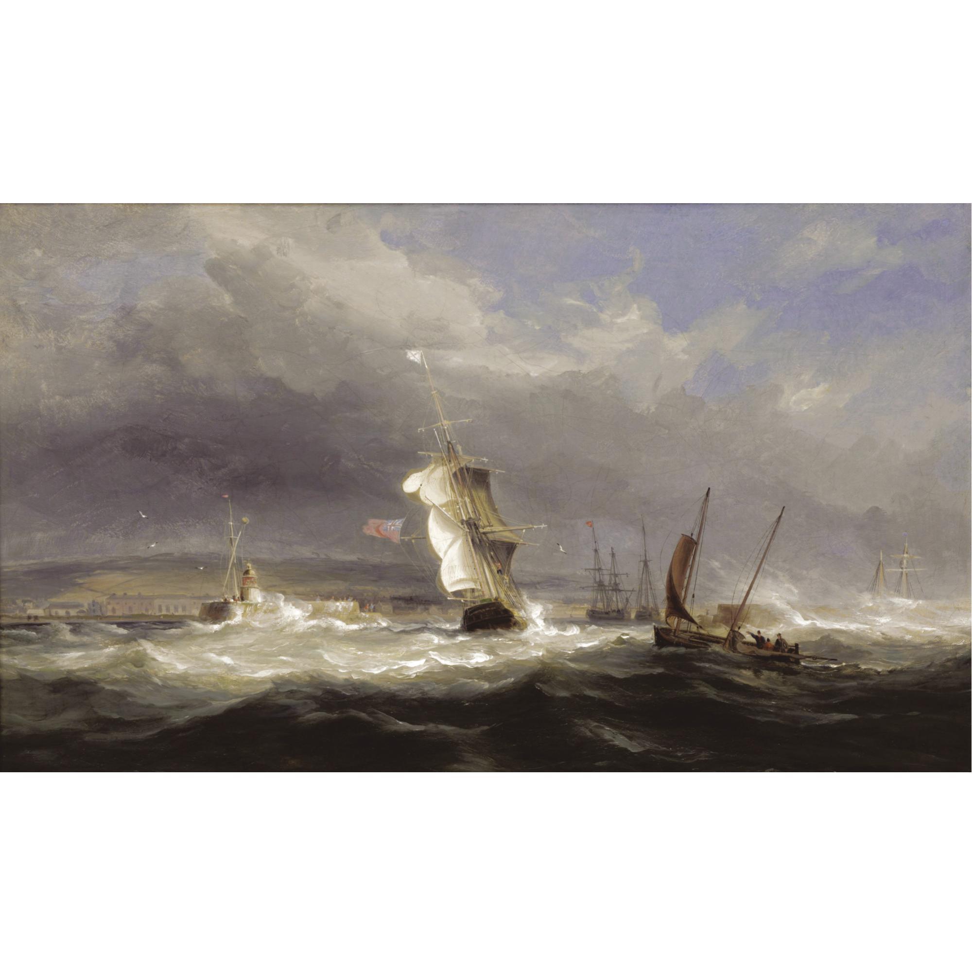 James Harris - Shipping In A Squall Off Swansea Harbour