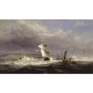James Harris - Shipping In A Squall Off Swansea Harbour