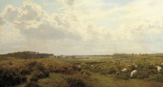 James Hayllar, R.B.A. - Gorse in full blossom