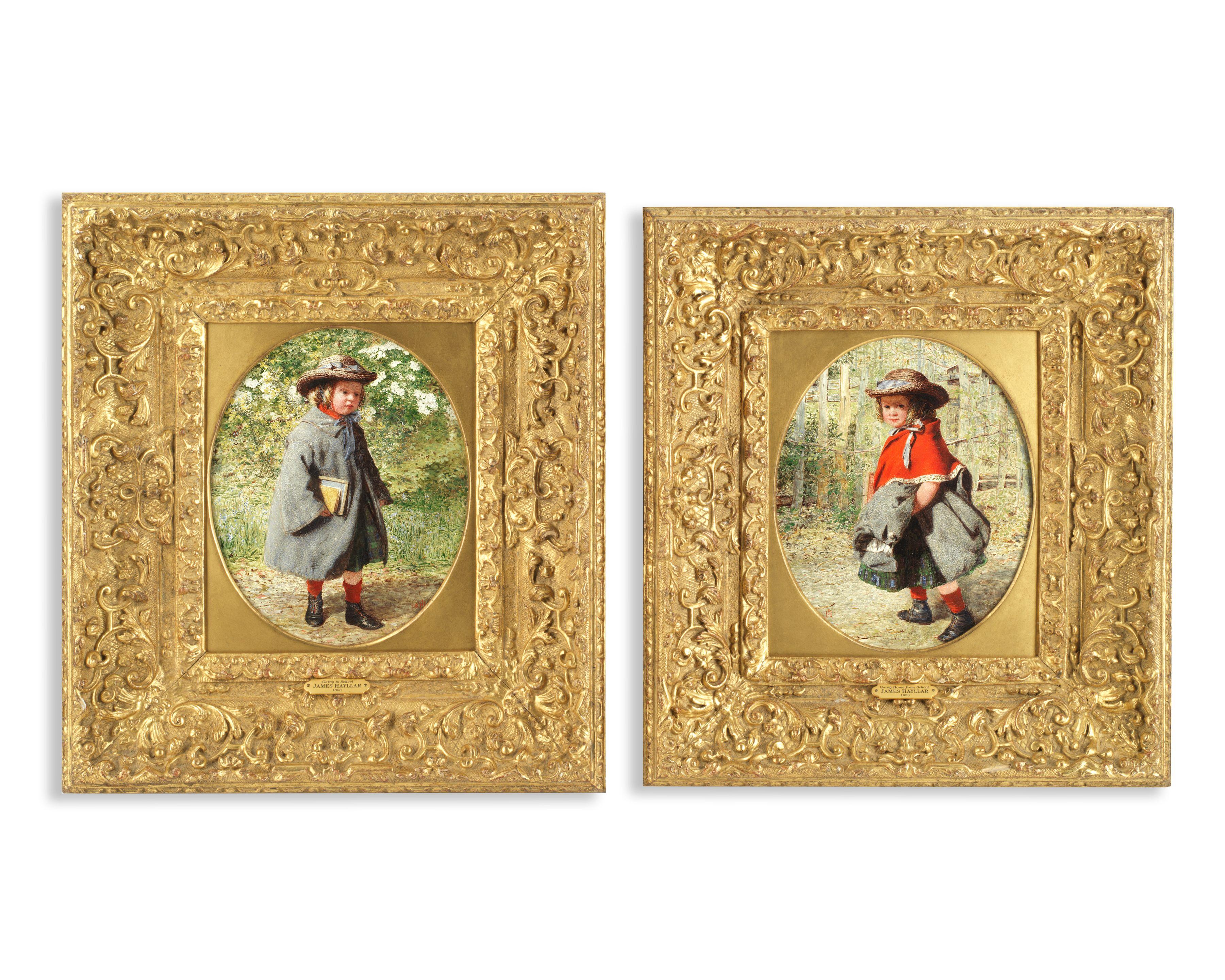 James Hayllar, RBA - \'Going To School\', \'Going Home From School\'; A Pair (2)