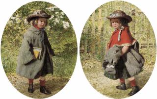 James Hayllar - Going to School; Going home from School