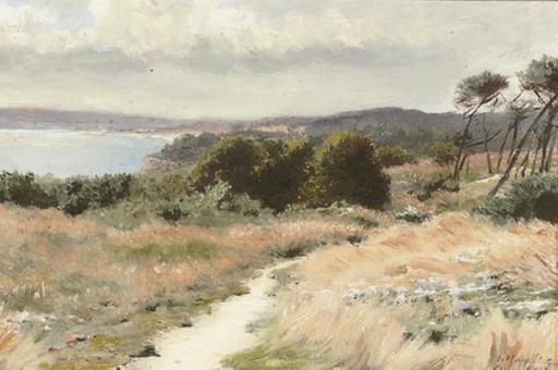 James Hayllar - West cliff looking towards the entrance to Poole Harbour
