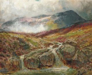 James Henry Crossland - The mountain stream