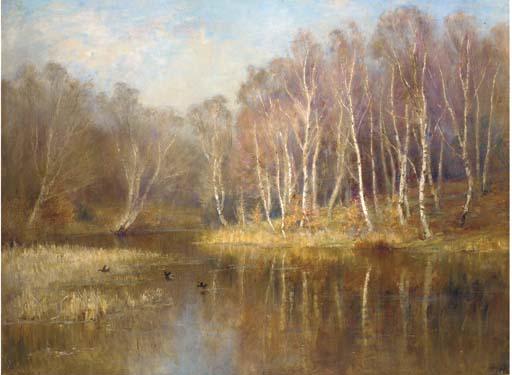 James Herbert Snell, R.O.I. - The mirror of the woods