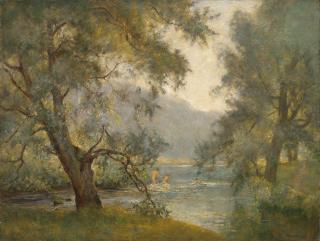 James Herbert Snell, R.O.I. - The willow pool