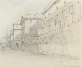 James Holland, O.W.S. - Dover House and Horse Guards with the Admiralty beyond