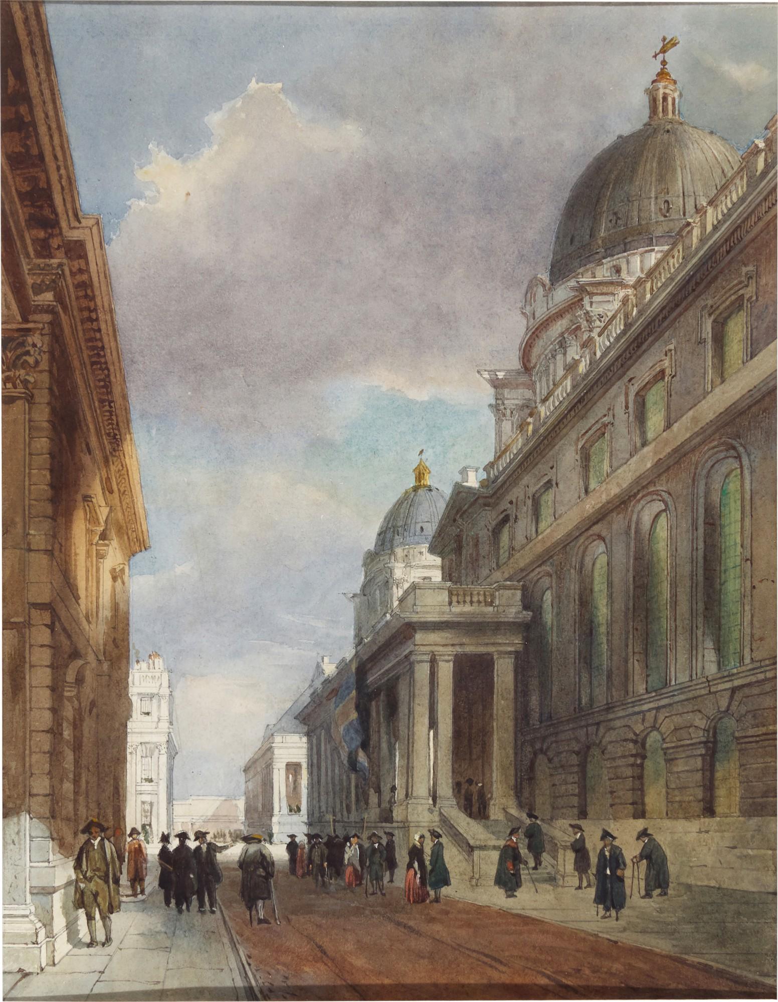 James Holland, O.W.S. - Greenwich Hospital, London