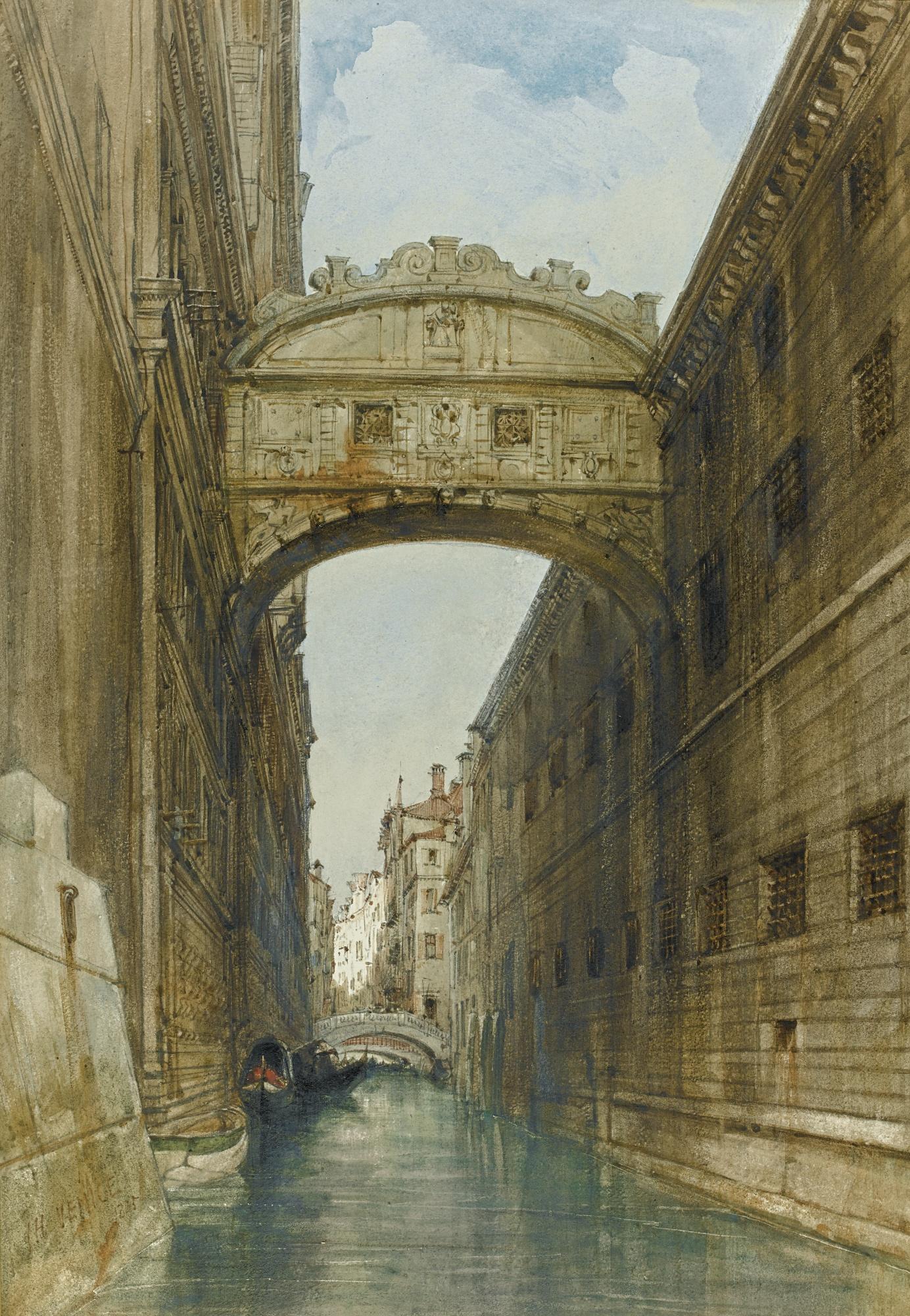 James Holland, O.W.S. - The Bridge Of Sighs, Venice