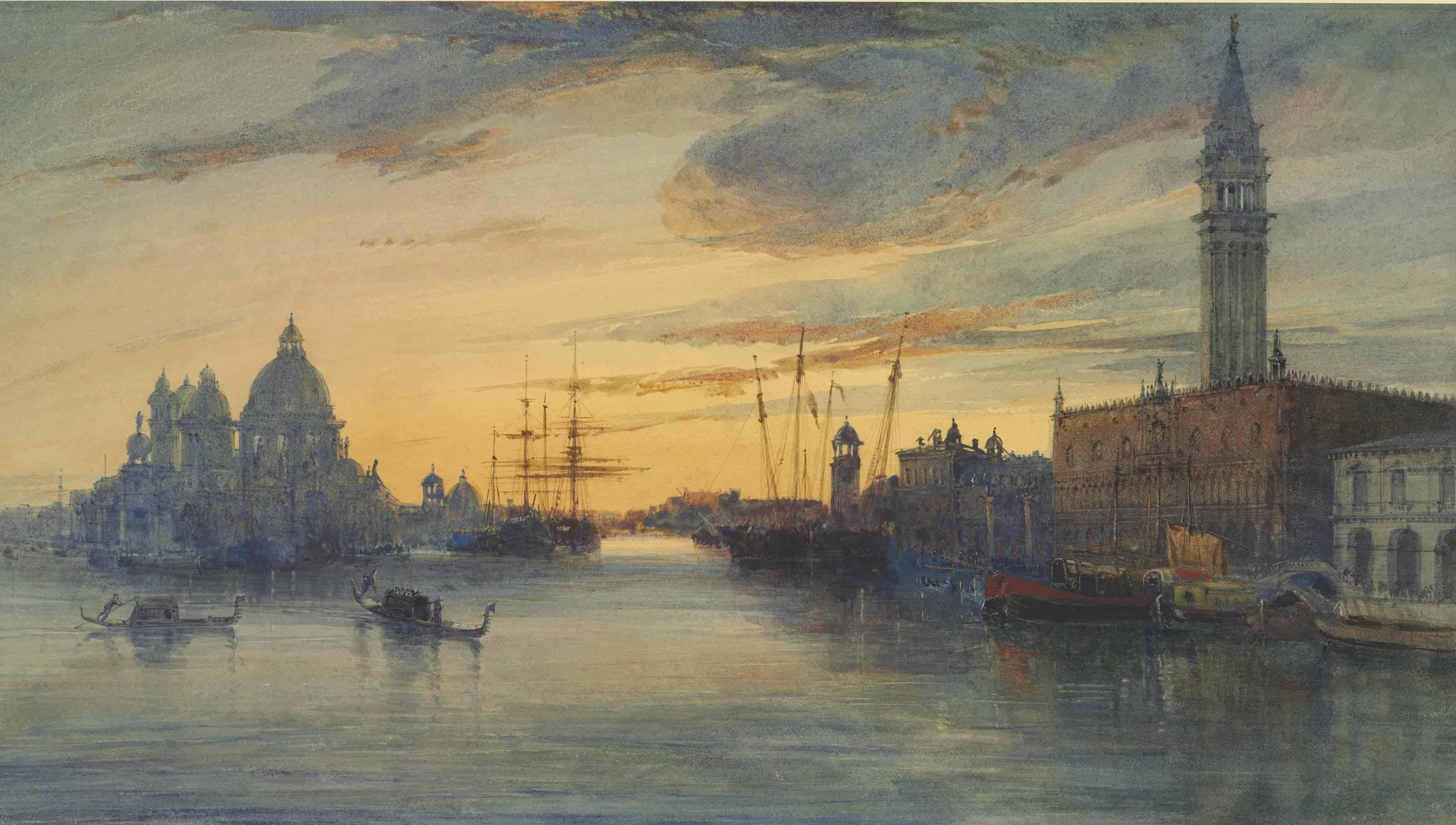 James Holland, O.W.S. - Venice: Evening