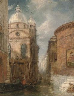 James Holland, R.W.S. - A Venetian Backwater
