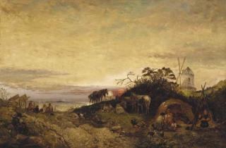James Holland, R.W.S. - The gipsy encampment