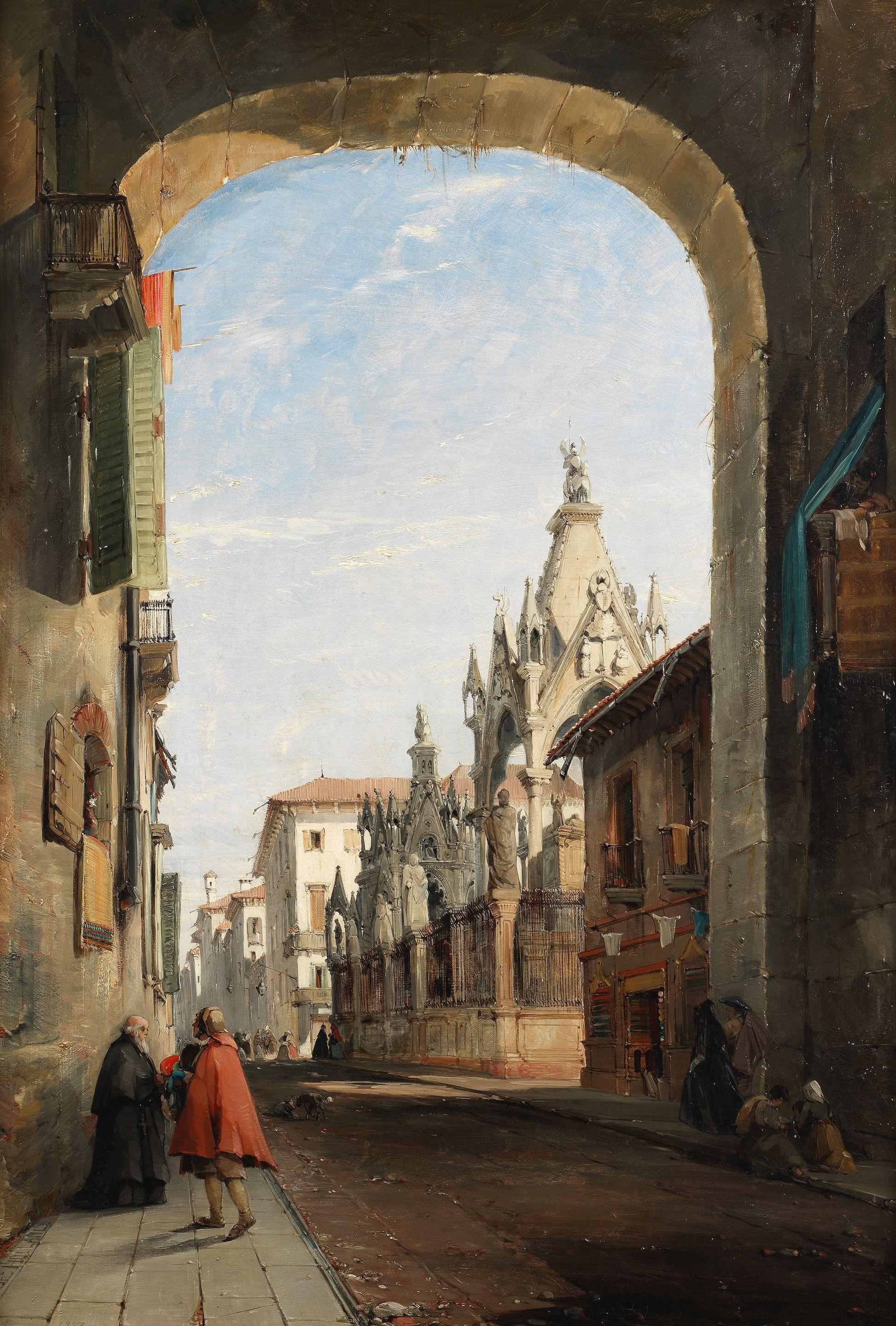 James Holland, RWS - Tombs of the Scaligers, Verona