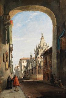 James Holland, RWS - Tombs of the Scaligers, Verona