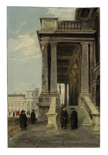 James Holland - Pensioners in the Great Quadrangle, Greenwich