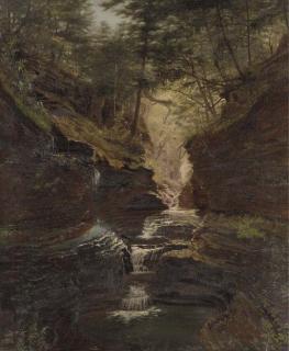 James Hope - Study of Rainbow Falls, Watkins Glen