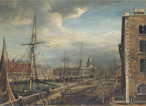 James Hore - View of the Quays with the Customs House beyond, Dublin