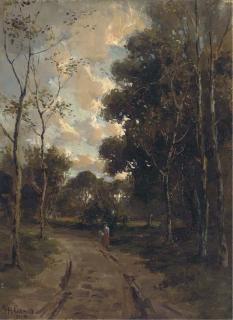 James Humbert Craig , R.H.A., R.U.A. - Figure On A Country Lane