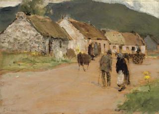 James Humbert Craig - Market scene, Connemara