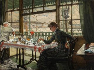 James-Jacques-Joseph Tissot - Room Overlooking The Harbour