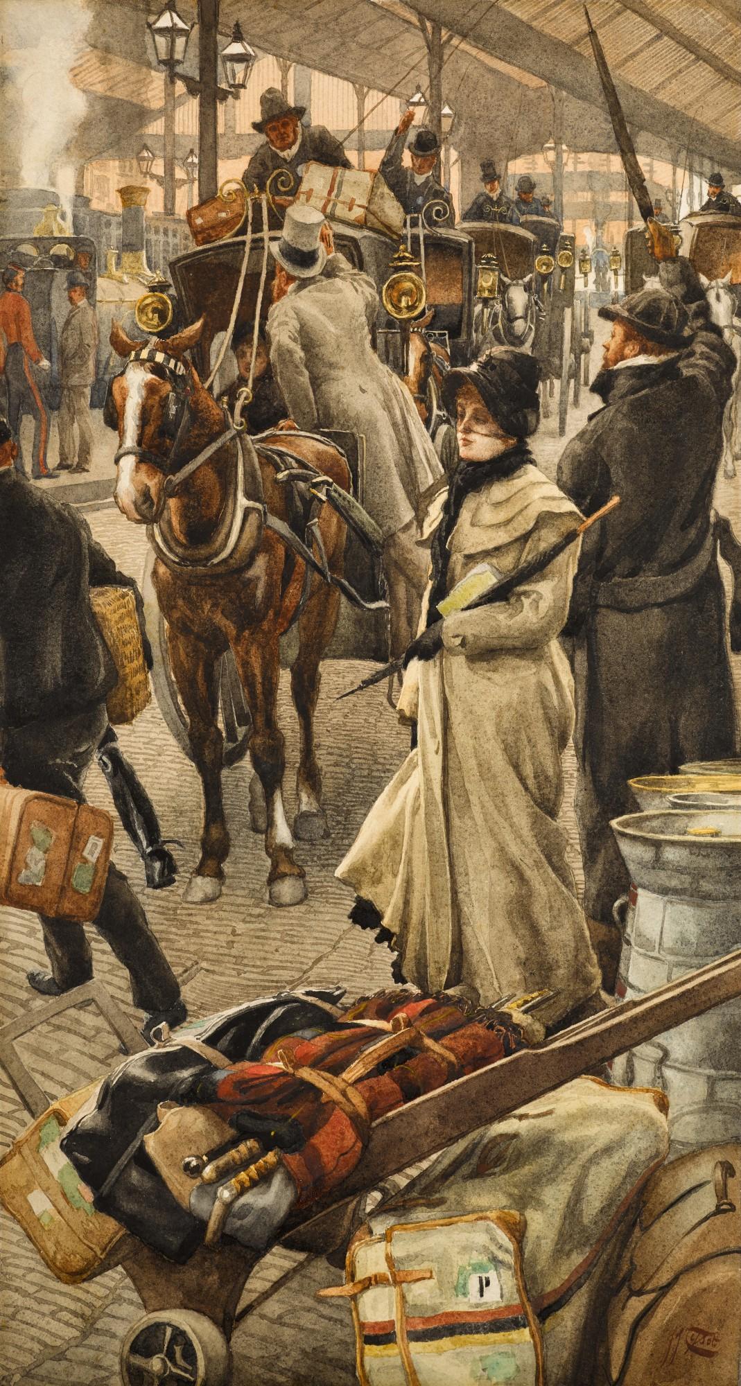 James Jacques Joseph Tissot - The Departure Platform, Victoria Station