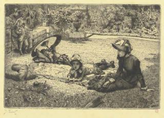 James Jacques Tissot - En plein soleil, from A Portfolio of Autograph Etchings (W. 54)