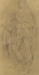 James-Jacques Tissot - Two standing male figures in medieval dress