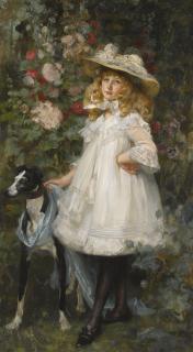 James Jebusa Shannon - British portrait Of A Girl