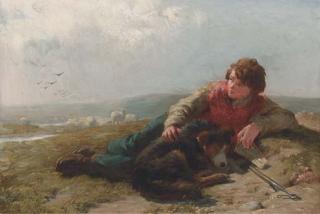 James John Hill, R.B.A. - The young shepherd boy