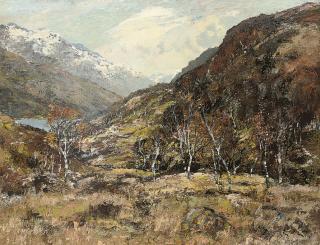 James Kay, R.S.A, R.S.W. - Silver Birches In Winter