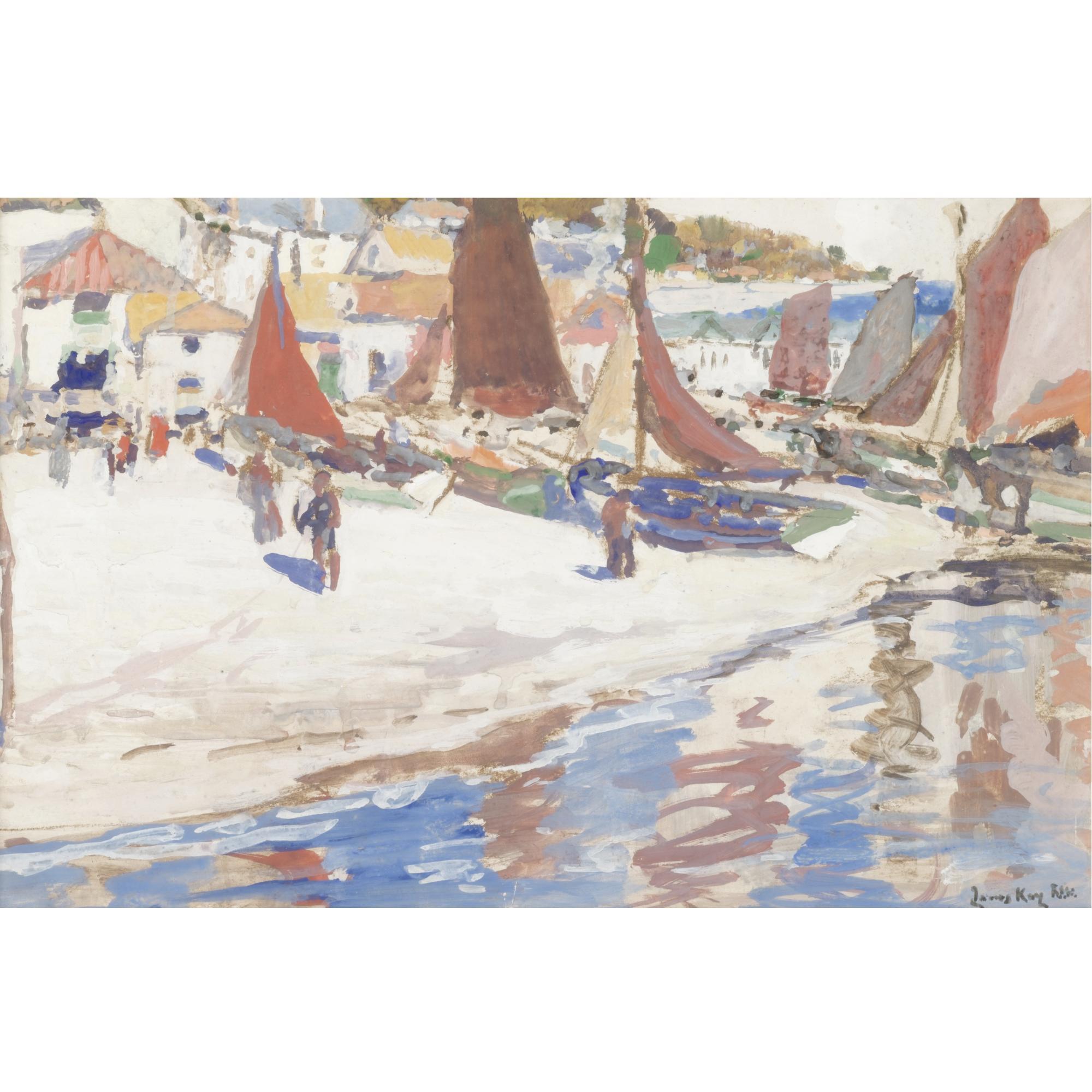 James Kay, Rsw - Boats On The Beach