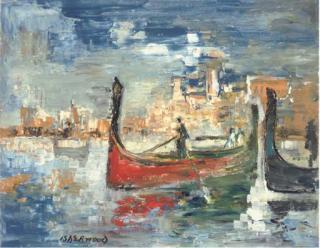 James Lawrence Isherwood - A Romantic Boat-Trip, Valletta, Malta