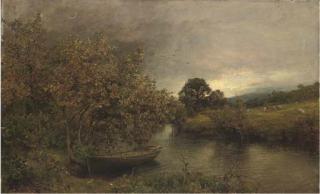 James Lawton Wingate, P.R.S.A. - A tranquil river in summer