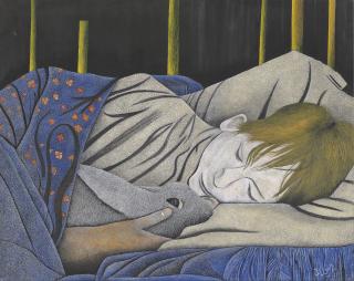 James Lloyd - Boy with Pet Rabbit