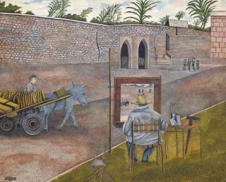 James Lloyd - Churchill painting in Morocco