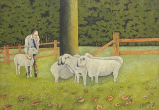 James Lloyd - Man with Sheep