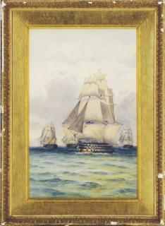 James Loxham Browne - Nelson sighting the French and Spanish Fleets in the Bay of Trafalgar 31st October 1805