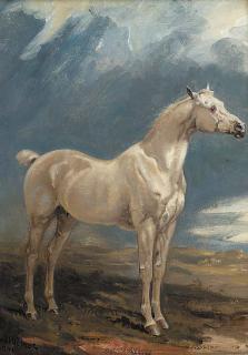 James Lynwood Palmer - A grey in a stormy landscape