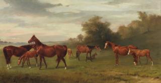 James Lynwood Palmer - Mares and foals at Lavington