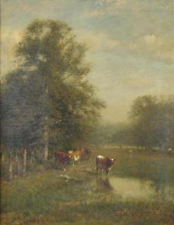 James Macdougal Hart - Cattle In A Pasture
