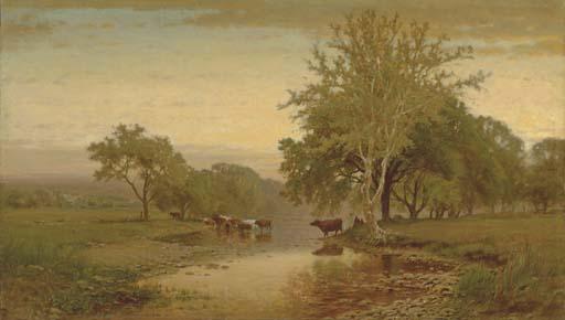 James Macdougal Hart - On The Farmington River, Connecticut