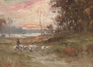 James Maclauchlan Milne, R.S.A. - Returning home