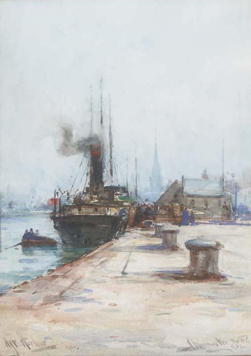 James Macmaster, R.S.W., R.S.A. - Ayr Harbour