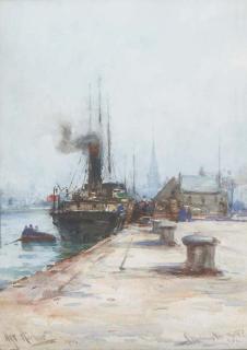 James Macmaster, R.S.W., R.S.A. - Ayr Harbour