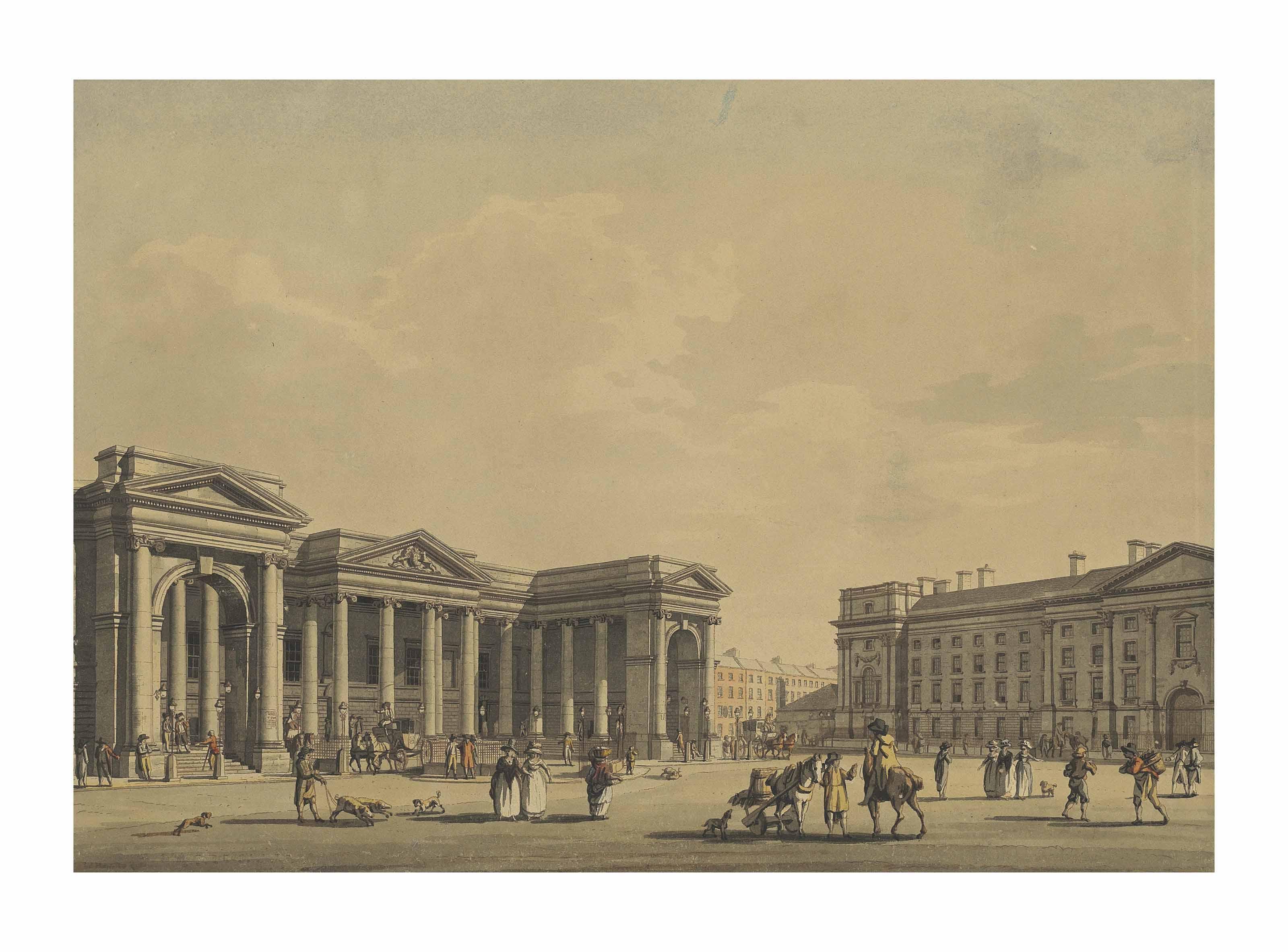 James Malton - Parliament House and Trinity College, College Green, Dublin