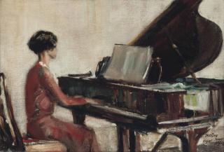 James McBey - At the piano