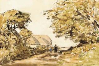 James Mcbey - Figures in a Lane, Littlehampton