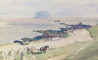 James McBey - The Bass Rock, Firth of Forth